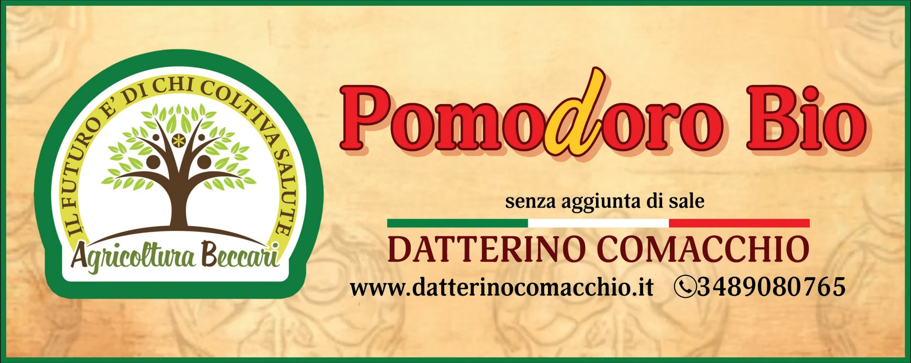 Nuova etichetta Pomodoro Bio Datterino Comacchio